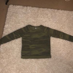 Long sleeve camouflage top